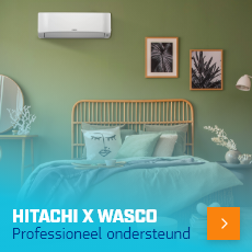 Hitachi airconditioning, professioneel ondersteund door Wascosco